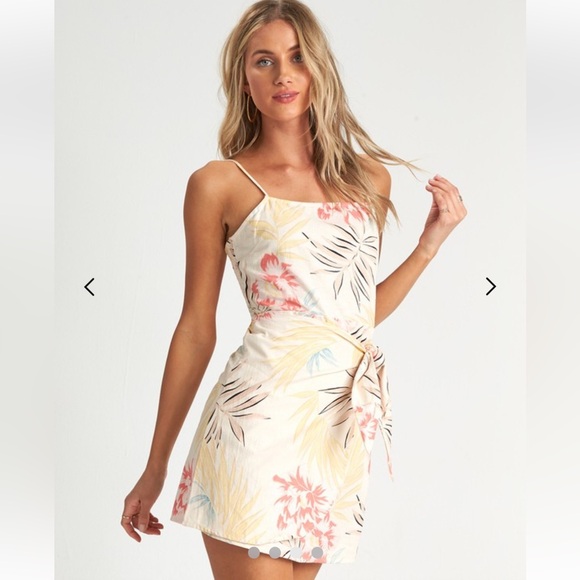 Billabong floral island hopper dress cotton linen size small NWOT - Picture 3 of 9
